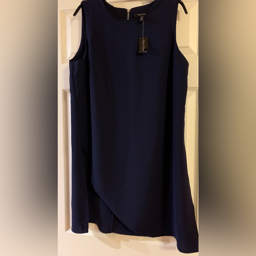 WHBM Lillian Tunic Officer Blue Sleeveless Size 12 NWT